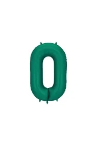 Balon foliowy cyfra 0 86cm butelkowa zieleń