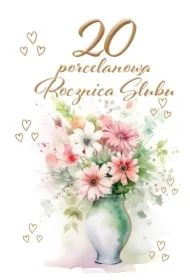 Kartka okolicznościowa Rocznica ślubu 20