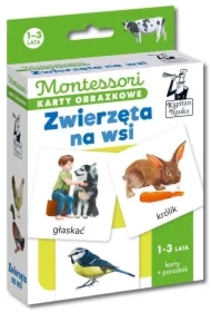 Montessori Karty obrazkowe Zwierzęta 1- lata