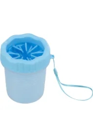 Czyścik do łap, dla psa, niebieski, silikon/PP, S-M, 9, 7 x 11, 9 cm