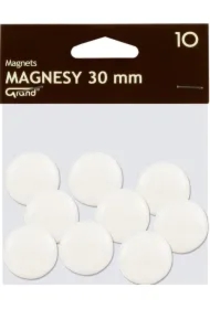 Magnes 30mm biały 10 szt GRAND
