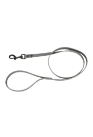 Smycz dla psa z wytrzymałej gumy, szara, 16mm/1, 2m