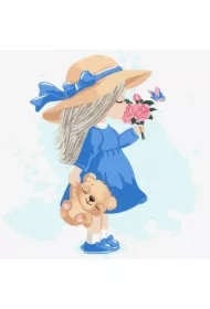 Malowanie po numerach - Mała dziewczynka 30x30cm
