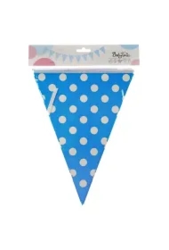 Girlanda kropki niebieska