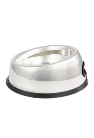 Miska, dla psa, owalna, stal nierdzewna, antypoślizgowa z podwyższoną ścianką