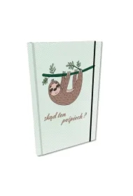 Notes A5 w kratkę z gumką Soft Touch Leniwiec Chwilunia