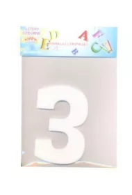 Cyfra 3 ze styropianu