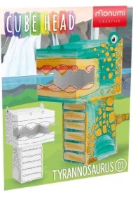 Kolorowanka 3D Cube head Dino - TYRANOZAURUS 3l+