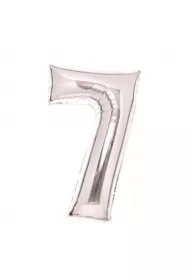 Balon foliowy cyfra 7 srebrna