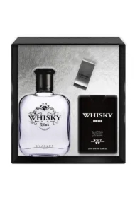 Zestaw dla mężczyzn Woda toaletowa Whisky Black + Mini + Klips na banknoty