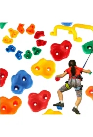 Kamienie wspinaczkowe uchwyty do wspinaczki dla dzieci kolorowe + śruby