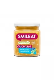 Słoiczek z ekologicznymi małymi kawałkami soczewicy i komosą ryżową po 10 miesiącu