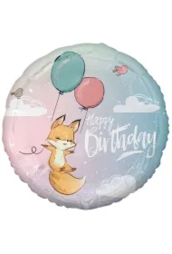 Balon foliowy Lisek Happy Birthday 45cm