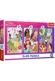 Puzzle 3x80 el. Księżniczki przyjaciółki