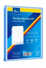 Teczka ofertowa A4 PP + 10 koszulek niebieska