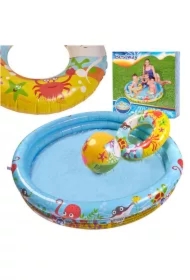 Basen dmuchany ogrodowy 3w1 dla dzieci kółko piłka BESTWAY 51124 122cm