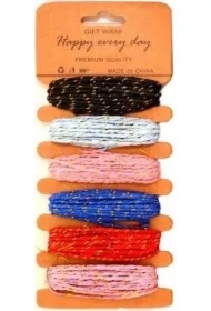 Sznurki papierowe z nitką złotą