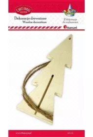 Drewniane zawieszki 3D choinki