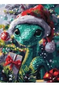 Malowanie po numerach - Zielony wąż