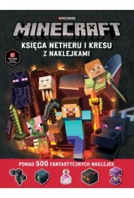 Minecraft Księga Netheru i kresu z naklejkami