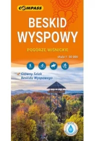 Beskid Wyspowy Pogórze Wiśnickie mapa laminowana skala 1 : 50 000