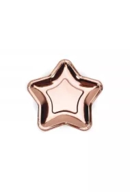 Talerzyki gwiazdki różowe złoto