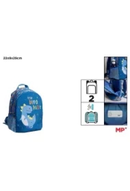 Plecak dwukomorowy Dino Park granatowy 22x9x29cm