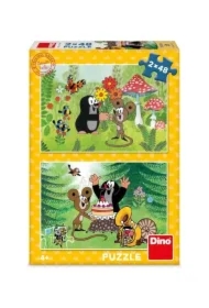Puzzle dla dzieci 2x48 el. Krecik i Myszka w ogrodzie
