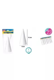 Stożek styropianowy do zdobienia 60x150mm