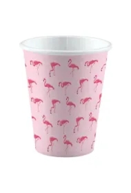 Kubki papierowe flamingi 250ml 8 szt