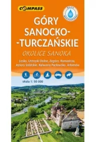 Góry Sanocko-Turczańskie. Okolice Sanoka mapa laminowana skala 1 : 50 000