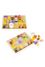 Drewniana tablica lodziarnia zestaw do lodów dla dzieci