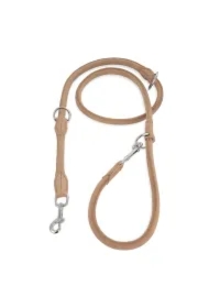 Smycz skórzana, 13 mm / 200 cm, jasny beż