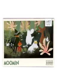 Puzzle 1000 el. artystyczne Muminki zielone