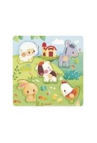 Drewniane puzzle sensoryczne z serii Farma