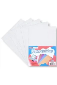Papier ozdobny A4 brokatowy 140g srebrny 5ark