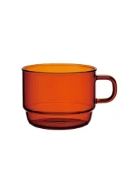 Colors Stacking Mug Cup Szklany kubek bursztynowy