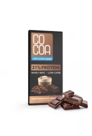 Czekolada mleczna proteinowa latte z białkiem WPC bez dodatku cukrów