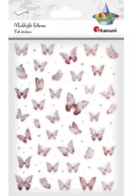 Naklejki foliowe Motyle różowe i holograficzne