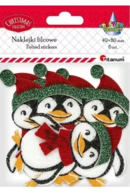 Naklejki filcowe 3D pingwiny