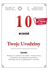 Karnet Urodziny wymienne cyfry