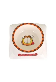 Miska z melaminy dla kota, biała/szara