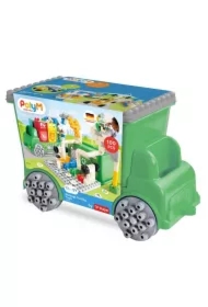  Klocki konstrukcyjne w aucie, Śmieciarka, 100 el., 18 m+