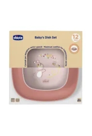 Zestaw 2 talerzy brzoskwiniowy 12m+