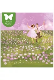 Karnet kwadrat z latającym motylkiem Ślub Polana