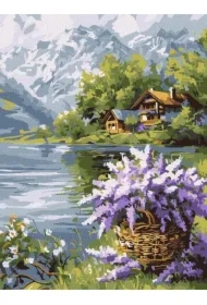 Malowanie po numerach - Liliowy kosz