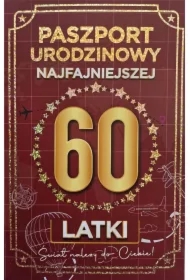 Karnet Urodziny 60 Nowy paszport damskie