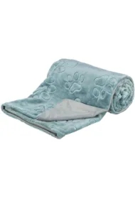 Barry, koc, dla psa/kota, miękki plusz, niebiesko/szary 150 x 100 cm