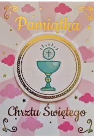 Karnet Chrzest dziewczynka