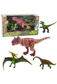 Zestaw figurek Dinozaury ruchome nogi paszcze 4 szt